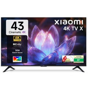 Xiaomi (108 cm) 43 inch X 4K Ultra HD Smart | Dolby Vision | Eye Care Mode | Google TV | L43MB-AIN